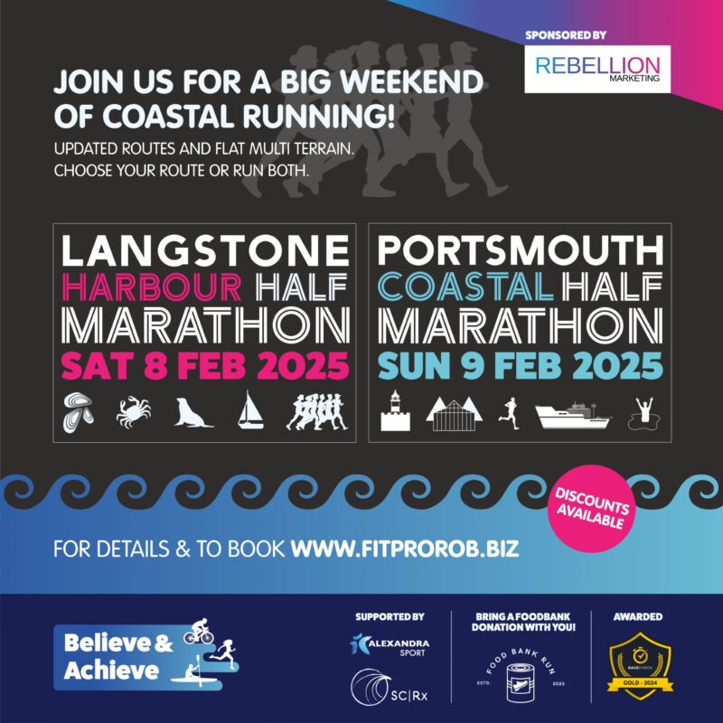 Portsmouth/Langstone Coastal Half Marathons 2025 BIG Weekender